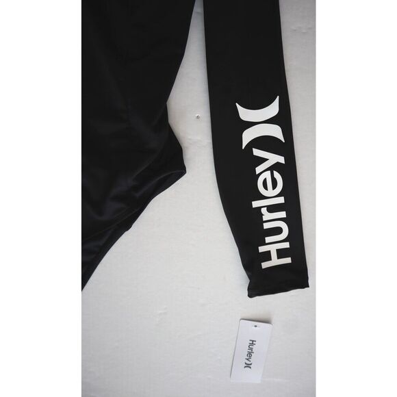 Hurley Women's Sz L Black L/S 1-Pc Front Zip Bodysuit/Swimsuit Surf Rashguard - Picture 4 of 6